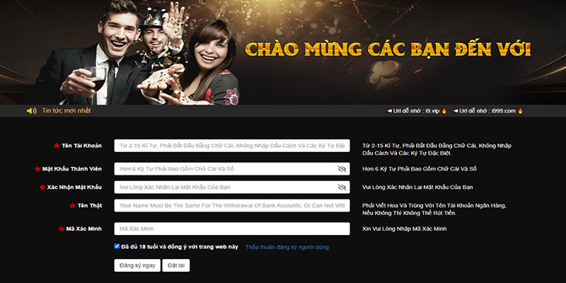 Đăng ký i9BET là quy trình đầu tiên